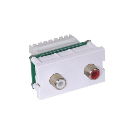 Hubbell Premise Wiring ISTATION MODULE, W/RCA AUDIO, 110, 1U, OW,  IMAR1101OW